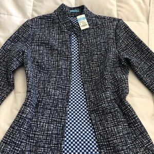 J McLaughlin Collar Zipper Front Fit Jacket